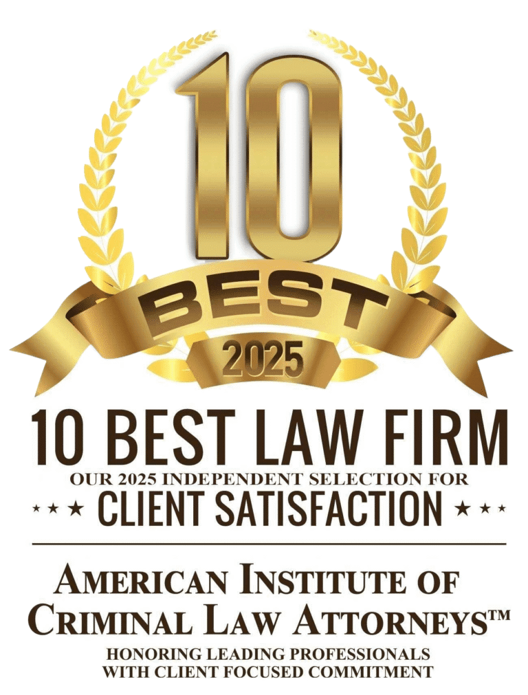 10 Best Law Firm Award — American Institute of Criminal Law Attorneys